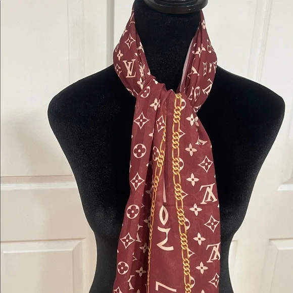 (( not authentic))NEW❤️LV Chiffon Shawl - Picture 9 of 17
